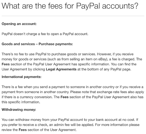 Paypal-Maksut