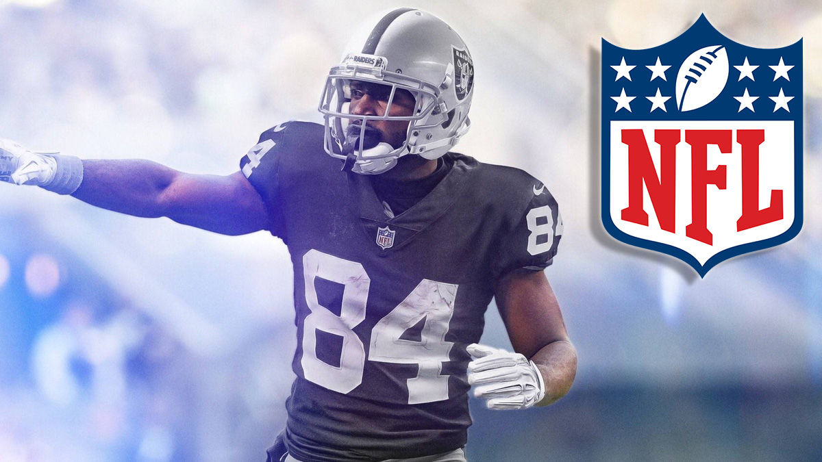 Antonio Brown Raiders ja NFL-Logo