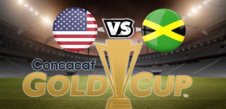 USA vs Jamaika Gold Cup logot