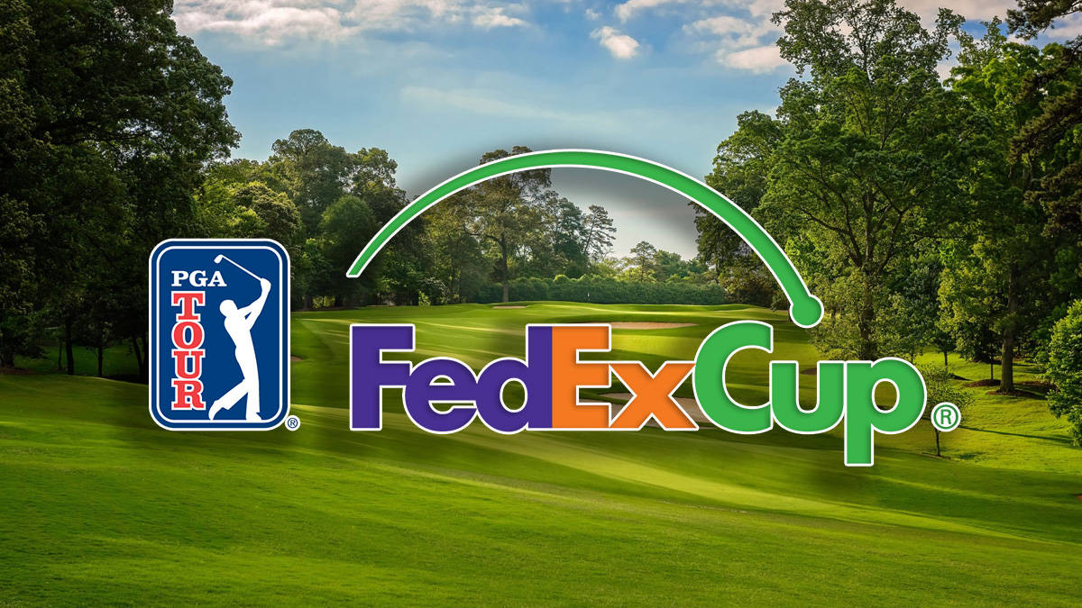 2019 Fed Ex Cup ja PGA Tour Logo Eastlaken golfkentällä