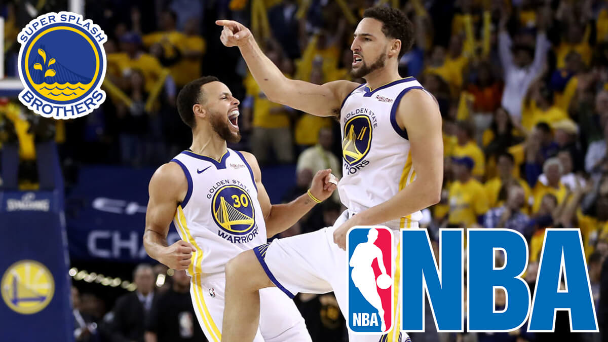 Super Splash Brothersin Logo-Klay Thompson ja Stephen Curry, Golden State Warriors-NBA-Logo